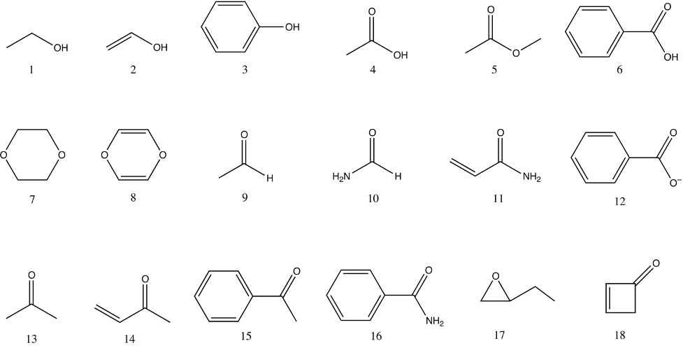 18 organic molecules